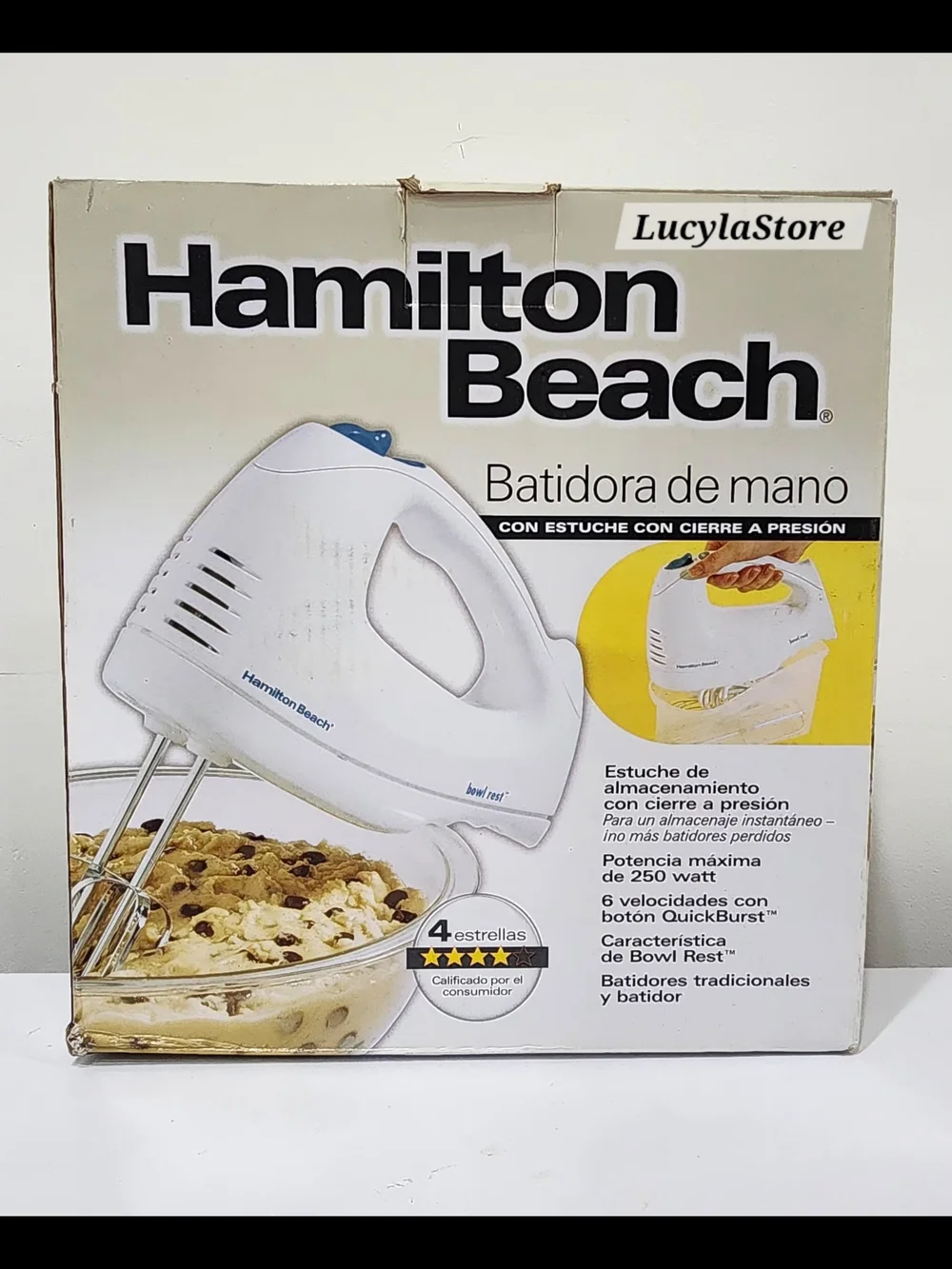 Hamilton Beach 6-Speed Electric Hand Mixer with Snap-On Case White 62682RZ